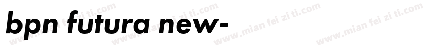 bpn futura new字体转换